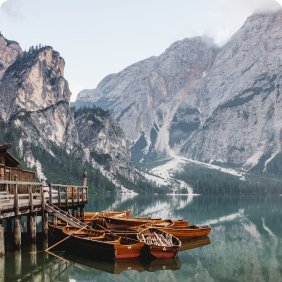 imagem do lago de braies